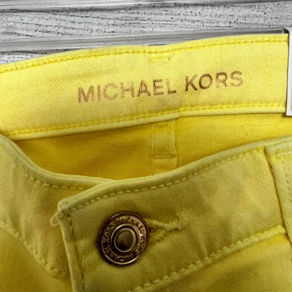 Michael Kors Basic Womens Lemon Straight Leg Pants Sz 12